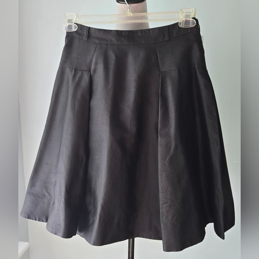 Kate Spade "Louella Skirt" NJMU1438 black silk-cotton sz 4